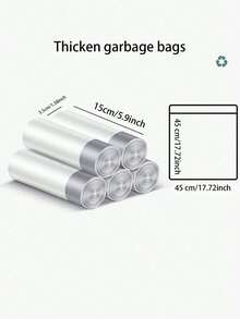 10 Roll Set (150PCS) Drawstring Garbage Bag, Suitable For Small Kitchens, Bathrooms, Bedrooms, Super Strong, Odorless Garbage Bags, Disposable Garbage Bags, Can Liners, Cleaning Supplies, Commercial Use, Suitable For Kitchens, Living Rooms, Bathrooms, Offices, And Hotels - Multicolor - View 9