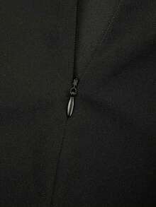 Modelyn Chân váy chữ A thanh lịch màu đen dành cho nữ, chất liệu lưới họa tiết bướm, thích hợp cho mùa xuân/hè. - màu đen - Xem 4