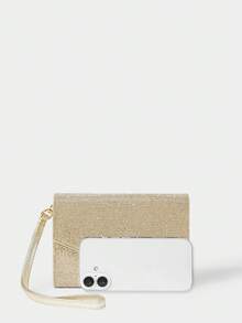 SHECARRY 女士时尚闪亮晚宴手拿包 - 金色 - 查看 6