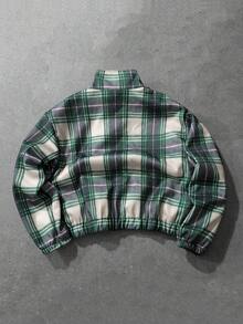 ROMWE MEN 男士格子休闲卫衣，学院风，秋冬款 - 彩色 - 查看 2