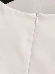 GlowEve Women's Round Neck Bow Decor Pearl Button Sequin Hem Long Sleeve Maxi Dress Fall Cloth For Women - White - View 7