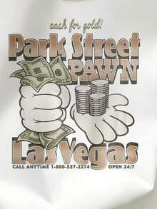 Manfinity Dauomo 男士时尚字母印花圆领短袖休闲百搭T恤