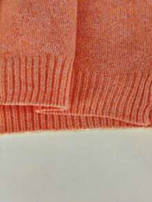 Franclia Áo vest len nữ thanh lịch, tối giản, phong cách Pháp, đa năng, sang trọng. - trái cam - Xem 6