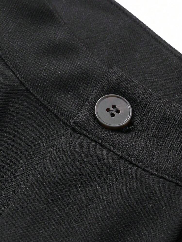 Women's Solid Color Pocketed Casual Straight Leg Capri Pants Low Rise