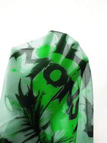 Mistrie 秋季新款涂鸦印花网纱透视长袖女式休闲T恤 - 彩色 - 查看 6