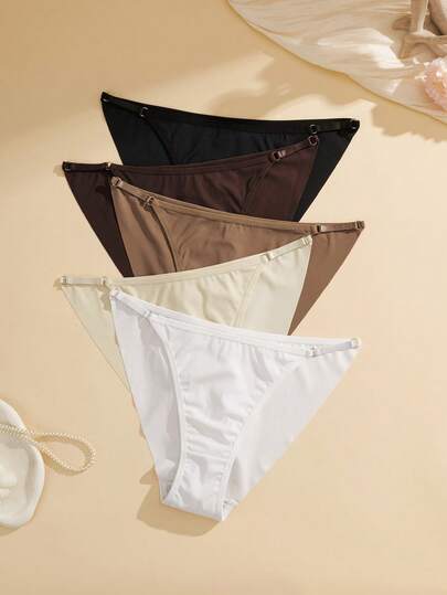 NudeFit 5pcs/Pack Plus Size Soft & Comfortable Underwear Set