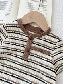 LMoss Kids 2 pièces Ensemble t-shirt casual et short en tricot bicolore pour bébé garçon - Multicolore - Voir 7