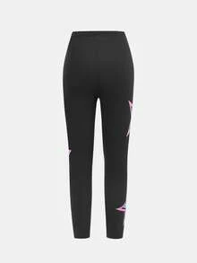 SHEIN 2件套少女KPOP女团印花宽松T恤+针织裤，休闲时尚百搭，适合派对、郊游、与朋友拍照、公园、露营、度假、日常休闲穿着 - 紫色 - 查看 8