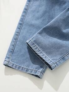 Cozy Pixies Baby Boy Cartoon Bear Printed Bib & Pants Set, Versatile & Comfortable - Blue - View 8