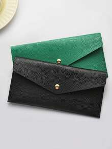 1pc PU Leather Money Envelopes For Cash, Reusable Cash Envelope Wallet For Travel And Budgeting, Multifunctional Banknote Wallet Cover Envelope Clip Coin - Multicolor - View 10