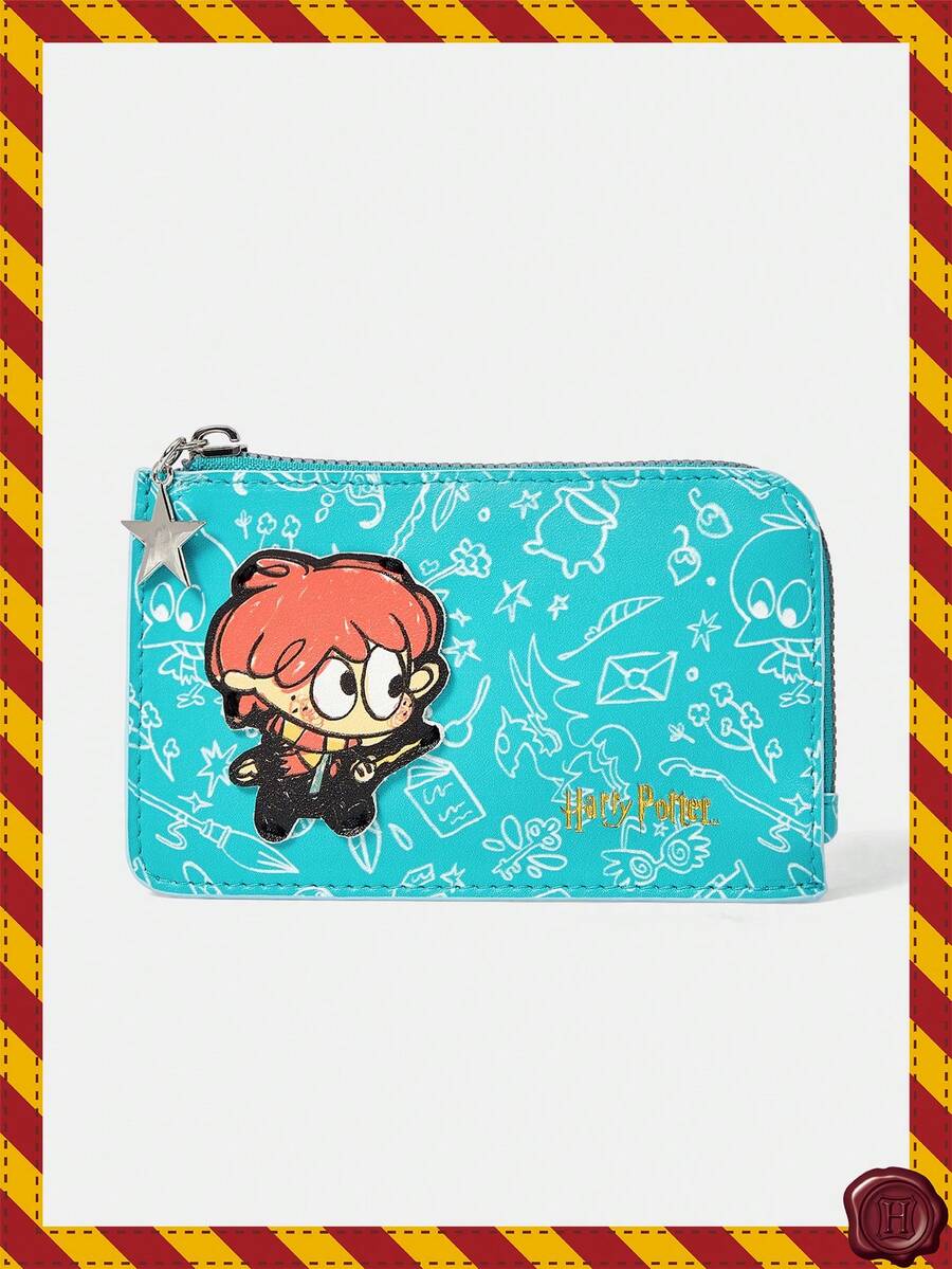 HARRY POTTER X SHEIN Cute Cartoon Convenient Change Purse - Blue - View 1