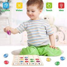 MINKOJA Wooden Little Fish Direction Finding Game, Spatial Logic Training, Wooden Puzzle Toy With 30 Question Cards, Color Recognition And Directional Logic Training Wooden Toy, Holiday, Birthday Gift - Multicolor - View 4