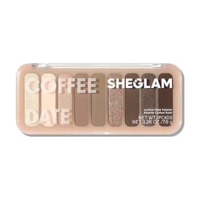 SHEGLAM Coffee Date Palette Brand Beauty Makeup Face Paint Cosmetic For Women Girls Perfect For Spring Summer Ideal For Y2K Fancy Fashion Suitable For Birthday Mother'S Day Gift Rave Party Ready Best Color