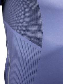 Acti Log Camiseta deportiva de manga corta con estampado geométrico de rayas para hombres - Púrpura malva - Ver 8