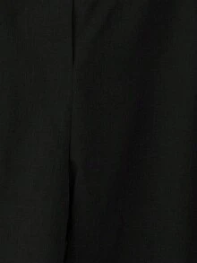 Franclia 大码女士商务/休闲宽松阔腿修身长款西装裤 - 黑色 - 查看 4
