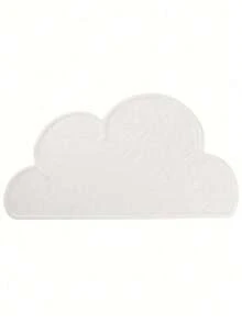 1件装宠物喂食垫，防水、防滑、防漏，适用于宠物碗，易于清洁，防溢漏，宠物喂食餐垫，防水防滑边防漏宠物碗餐垫，云朵餐垫，创意可折叠隔热垫，防水、耐热、防滑餐桌隔热垫 - 白色 - 查看 10