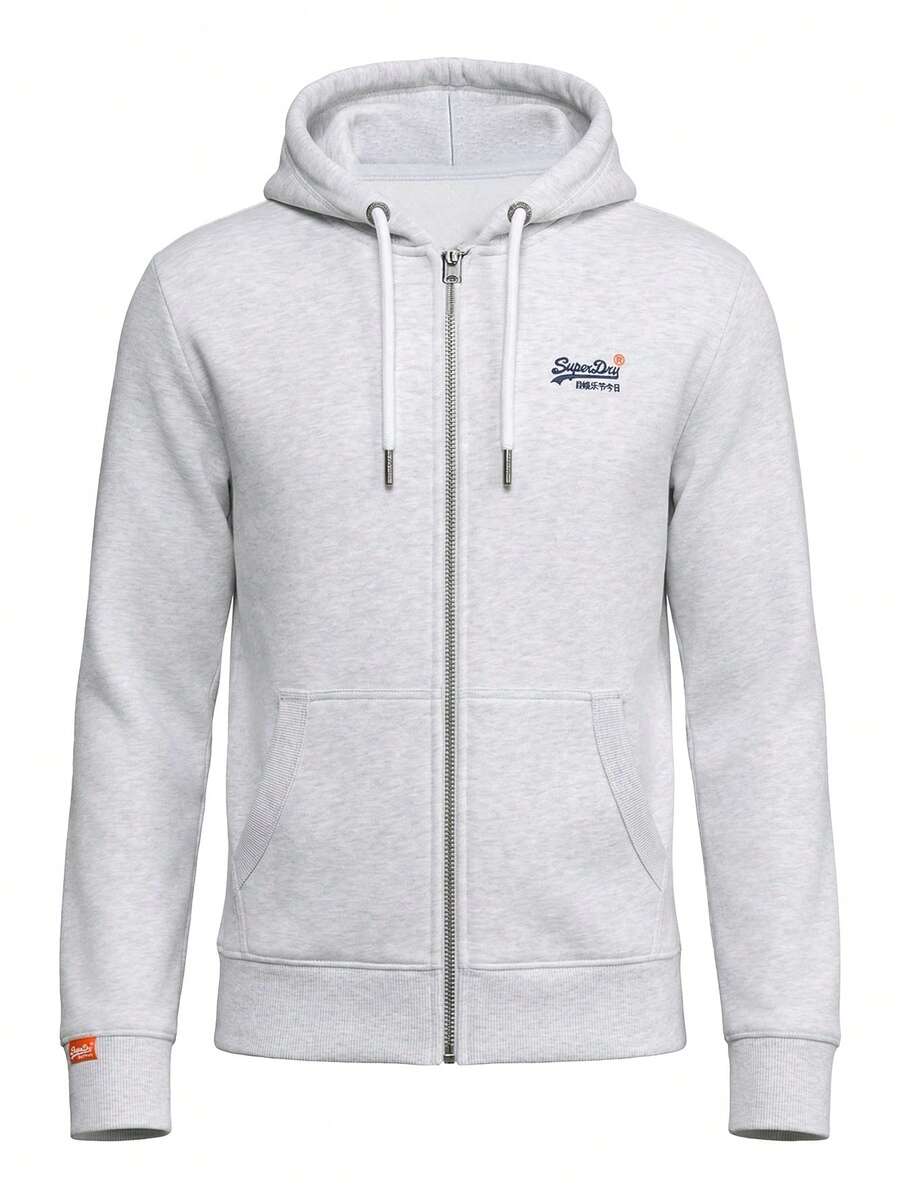 Superdry Men's Full Zip Hoodie Grey - White - View 1