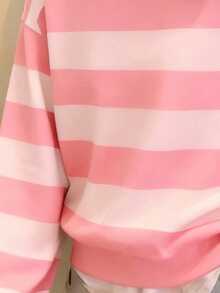 INAWLY Áo nỉ nữ dễ thương đa năng màu hồng ngày lễ tình nhân mới về - Hồng - Xem 3