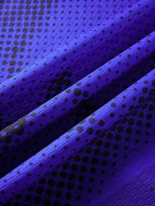 ROMWE MEN Men's Casual Round Neck Letter & Number Print Short Sleeve T-Shirt - Blue - View 8