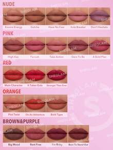 SHEGLAM LáPiz Labial Mate De Larga DuracióN Dynamatte Boom: 20 Colores Gratis, LáPiz Labial Cremoso Mate Resistente Al Agua, IncreíBle LáPiz Labial Antiadherente A Prueba De Transferencias, Oferta De , Regalo De Navidad, LáPiz Labial MarróN Y Morado Lip Combo Marca Belleza Maquillaje Maquullaje CosméTica Para Mujeres NiñAs Perfecto Para Invierno Primavera Ideal Para Y2K Elegante Moda Adecuado Para CumpleañOs Regalo Fiesta Listo Mejor Color - Rent Free - Ver 6