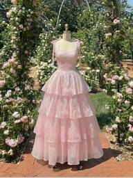 SHEIN MOD 여성용 우아한 파티 드레스, 솔리드 컬러 민소매 러플 밑단 및 어깨 매듭 디테일, 여름