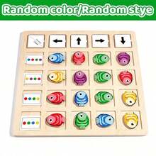 MINKOJA Wooden Little Fish Direction Finding Game, Spatial Logic Training, Wooden Puzzle Toy With 30 Question Cards, Color Recognition And Directional Logic Training Wooden Toy, Holiday, Birthday Gift - Multicolor - View 9
