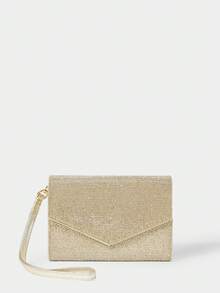 SHECARRY 女士时尚闪亮晚宴手拿包 - 金色 - 查看 2