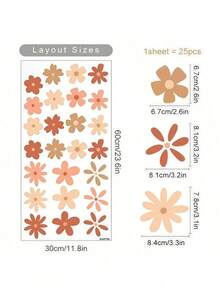 1张大型可移除墙贴 水彩花卉 彩虹蝴蝶墙贴 自粘墙面艺术装饰 适用于客厅卧室 美观花卉壁画 - 多色-3 - 查看 10