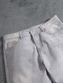 Manfinity ZONE917 Men's Solid Color Pocket Casual Simple Long Pants, Daily Wear - Grey - View 6