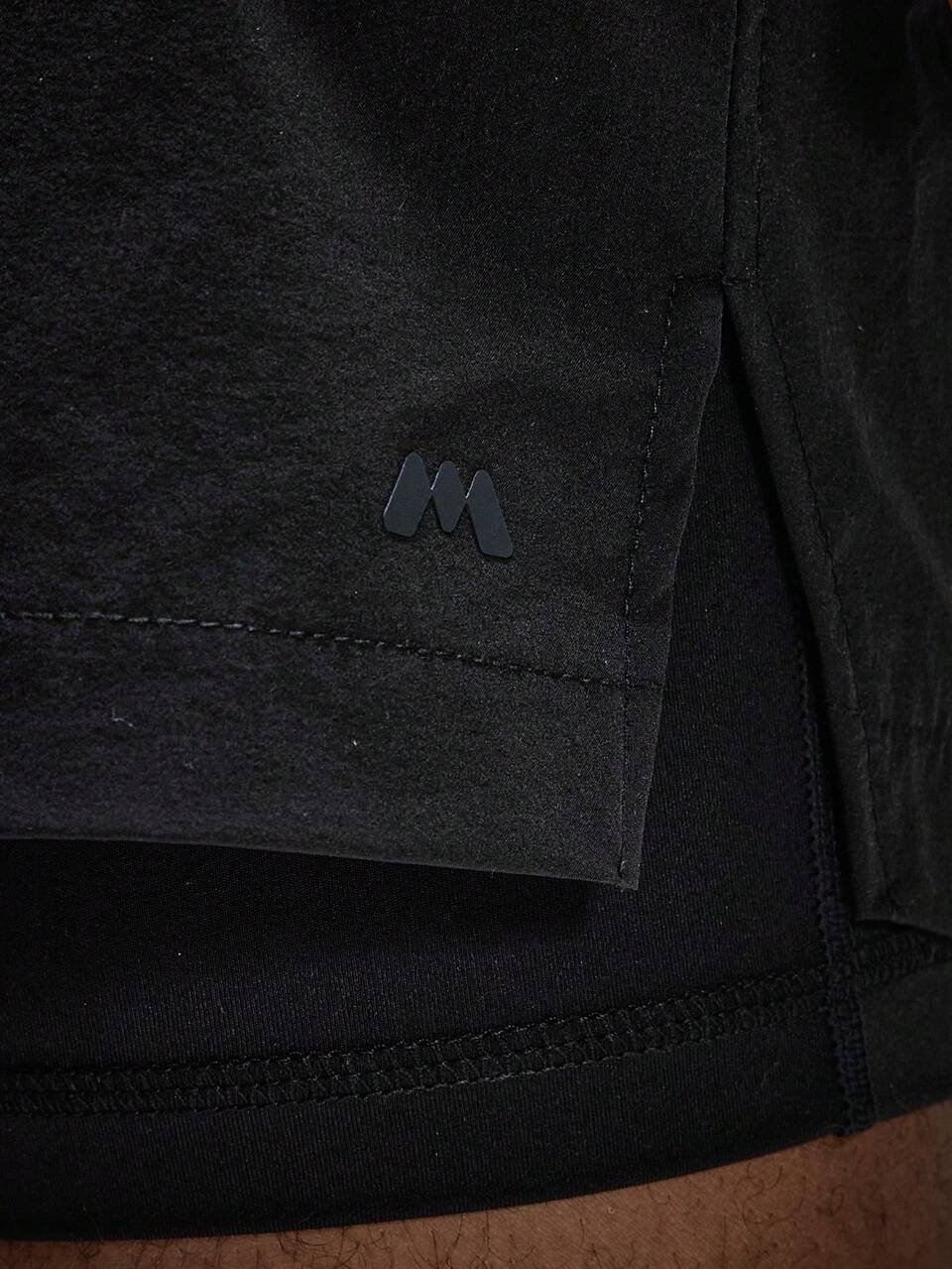 Pantalones cortos deportivos básicos de doble capa de poliéster, marca de ropa deportiva, esenciales de otoño e invierno, ropa de gimnasio