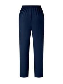 TaskEZ Scrubs Set: V-Neck Short Sleeve Top & Pants Scrub Uniform For Healthcare Workers - Deep Blue - View 8