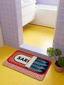 Joivida 1 件装沙丁鱼图案多巴胺硅胶卷帘门垫，家用耐磨防污门垫，防刮防尘，可裁剪，情人节礼物 - 彩色 - 查看 2