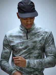 Musero Long Sleeve High Zip Neck Seamless Kit Top Branded All Over Print Sportwear Autumn Winter Essentials Gymwear Athletic Gym - Multicolor - View 2