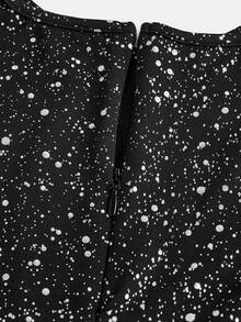 Firerie Kids 少女休闲优雅通勤亮片装饰连体裤 - 黑色 - 查看 4