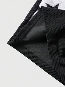 ROMWE MEN Street Life Men's Star Print Drawstring Waist Pocket Shorts - Black - View 7