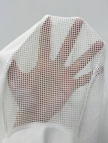 Firalyn Women's Solid Color Grid Splicing Hoodie, Fashion, Light Outdoor Sports - White - View 7