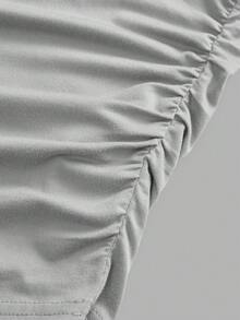 SHEIN Tall Bộ 3 Áo thun tay dài đơn giản, dễ mặc, đa năng cho nữ ngày lễ tình nhân, mùa thu và đông - Đen và trắng - Xem 8