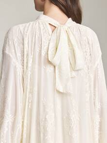 Ontre Đầm cổ ren màu mơ mới mùa xuân sớm 2026, phù hợp cho các bữa tiệc thành thị hiện đại, mùa tựu trường, đám cưới, trang phục thường ngày tối giản kiểu thành thị, phong cách Bohemian, kỳ nghỉ, lễ hội, mùa xuân. - Màu be - Xem 7