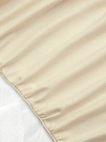 Olithes 女士春夏新款褶皱无袖修身迷你连衣裙，休闲百搭，适合通勤、度假、约会 - 杏色 - 查看 4