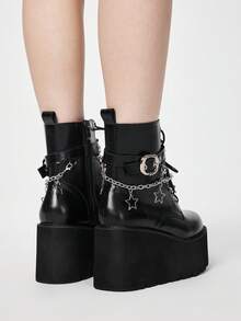 ROMWE Women Ankle Boots & Booties Valentine's Day - Black - View 5