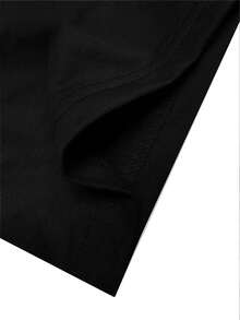 SHEIN Men's Casual Loose Fit Racer Slogan Print Black T-Shirt, Fashionable Street Style For Daily Commute, Summer - Black - View 5