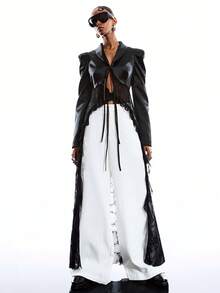 LYSMO 女士蕾丝拼接系领轻薄长袖睡袍，时尚百搭，适合日常穿着