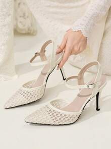 CUCCOO CHICEST Women Heeled Sandals Elegant Shoes Wedding Shoes - Beige - View 1