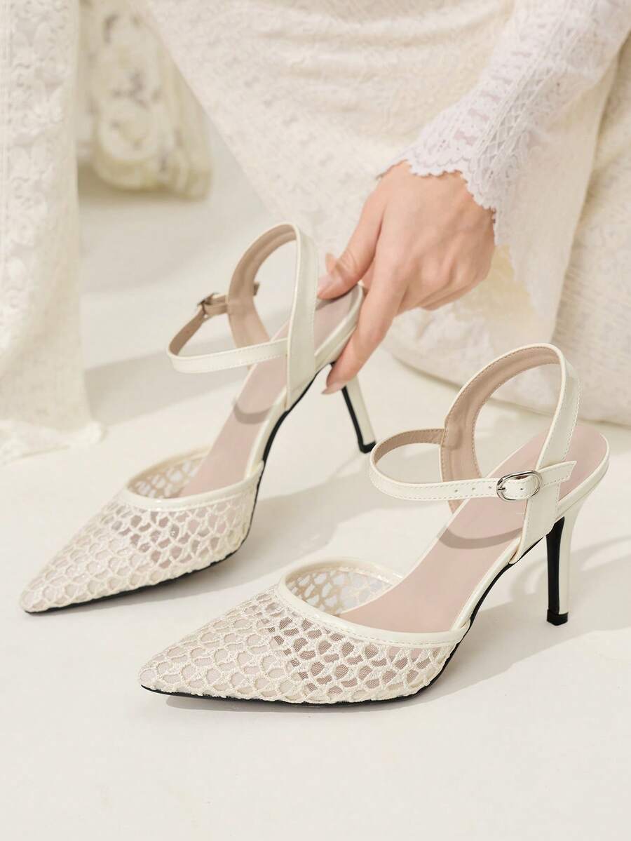CUCCOO CHICEST Women Heeled Sandals Elegant Shoes Wedding Shoes - Beige - View 1