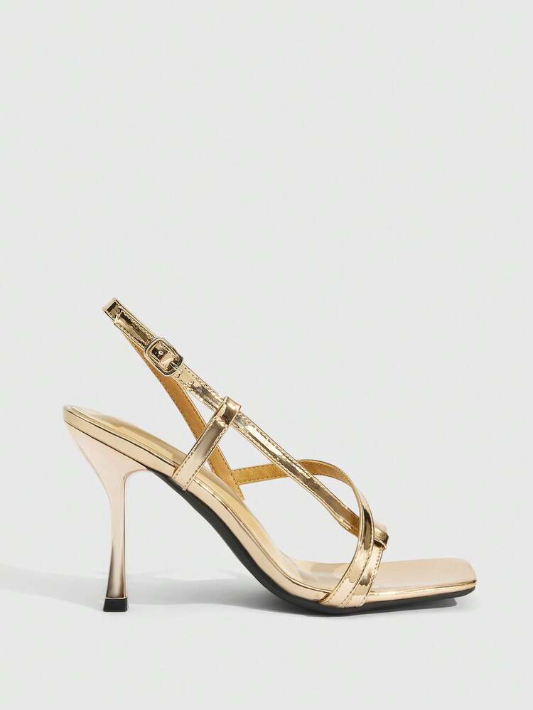 CUCCOO SZL Women's Buckle Design Fashion Daily Wear High Heel Sandals Prom Heels