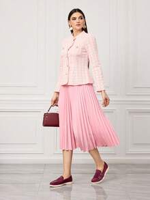 Sleekvia 25款新款女士乐福鞋，平底一脚蹬，舒适软底休闲鞋 - 玫紅色 - 查看 6