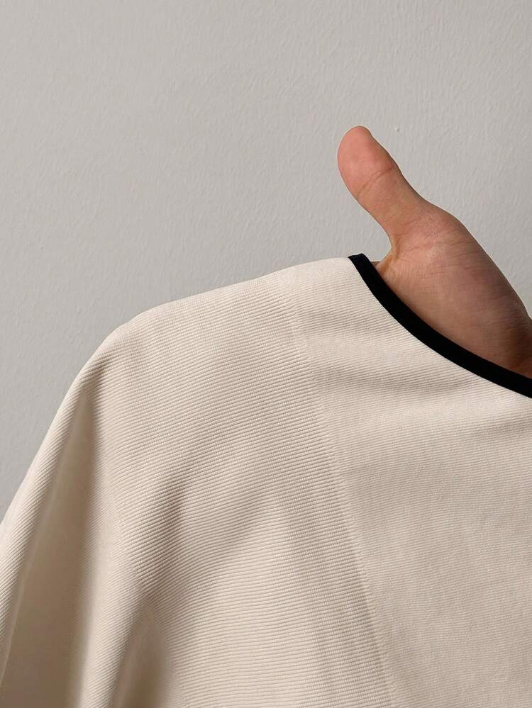 BamGleam Nahtloser Farbblock sexy Bodysuit - Beige - Übersicht 8