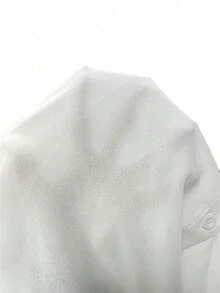 Franclia 女士休闲通勤梭织纯色衬衫和直筒裤两件套 - 白色 - 查看 7