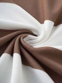 MTV | SHEIN Tween Girl Casual Daily Commute Fashion Street Letter Contrast Stripe Print Dropped Shoulder Loose Long Sleeve T-Shirt And Leopard Print Cargo Pants Set, Spring/Autumn - Multicolor - View 6