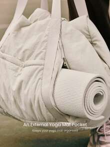 GLOWMODE 26L Maxi Zen Moves Water-Resistant Yoga Mat Storage Pocket Tote Bag Yoga Studio Gym Daily Casual Wear - White - View 4